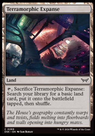 (269) Magic The Gathering Duskmourn: House of Horror Single: Terramorphic Expanse Holo Common