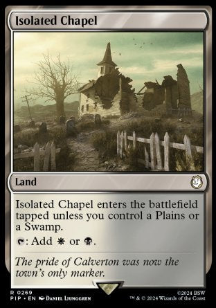 (269) Magic The Gathering Universes Beyond: Fallout Single: Isolated Chapel  Holo Rare