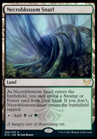 (269) Magic The Gathering Strixhaven: School of Mages Single: Necroblossom Snarl Holo Rare