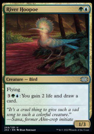 (269) Magic The Gathering Double Masters 2022 Single: River Hoopoe Holo Uncommon