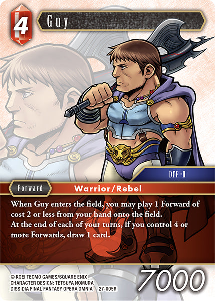 (005) Final Fantasy TCG Journey of Discovery Single: Guy (27-005)  Rare