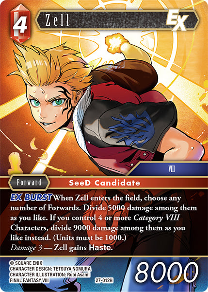 (012) Final Fantasy TCG Journey of Discovery Single: Zell (27-012) (V.1)  Hero