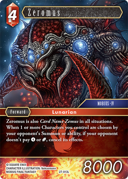 (013) Final Fantasy TCG Journey of Discovery Single: Zeromus (27-013)  Legend