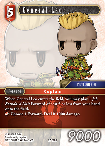 (018) Final Fantasy TCG Journey of Discovery Single: General Leo (27-018)  Common