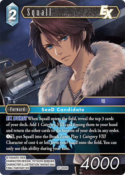 (030) Final Fantasy TCG Journey of Discovery Single: Squall (27-030) (V.1)  Hero