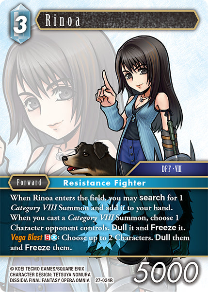 (034) Final Fantasy TCG Journey of Discovery Single: Rinoa (27-034)  Rare