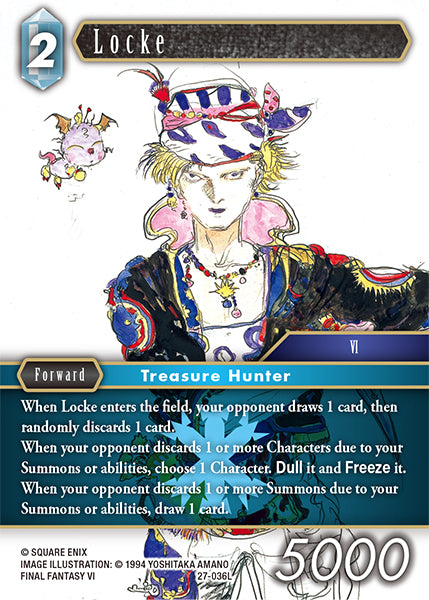 (036) Final Fantasy TCG Journey of Discovery Single: Locke (27-036)  Legend