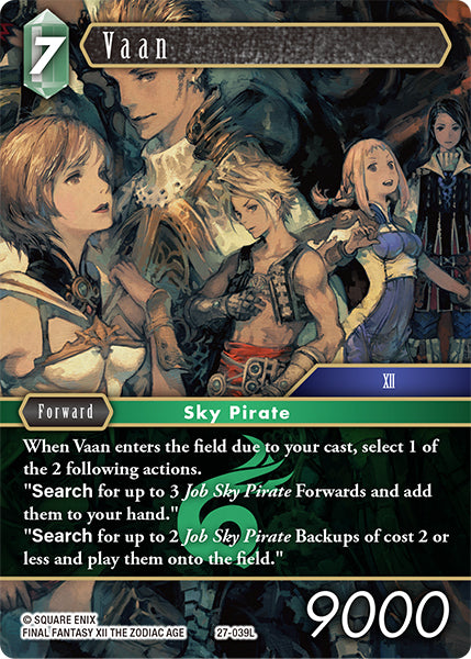 (039) Final Fantasy TCG Journey of Discovery Single: Vaan (27-039)  Legend