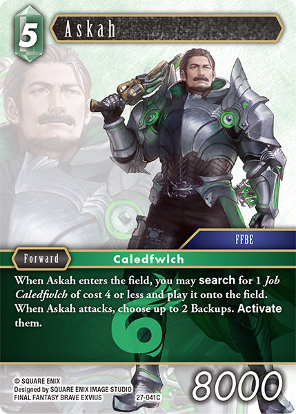 (041) Final Fantasy TCG Journey of Discovery Single: Askah (27-041)  Common