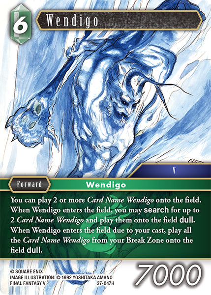 (047) Final Fantasy TCG Journey of Discovery Single: Wendigo (27-047)  Hero