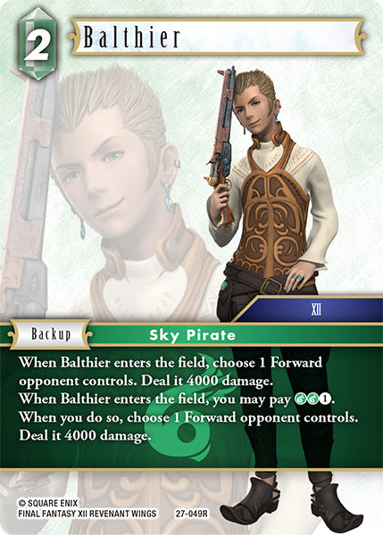 (049) Final Fantasy TCG Journey of Discovery Single: Balthier (27-049)  Rare