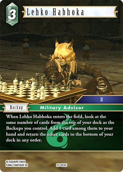 (053) Final Fantasy TCG Journey of Discovery Single: Lehko Habhoka (27-053)  Common