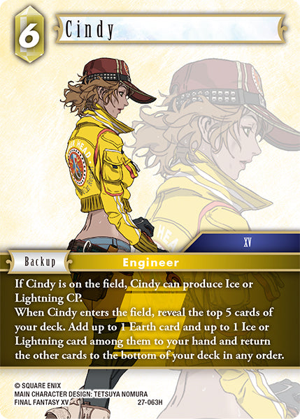 (063) Final Fantasy TCG Journey of Discovery Single: Cindy (27-063)  Hero