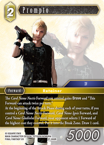 (068) Final Fantasy TCG Journey of Discovery Single: Prompto (27-068)  Rare