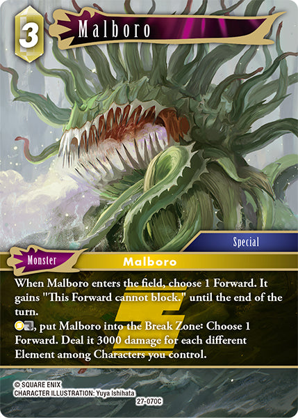 (070) Final Fantasy TCG Journey of Discovery Single: Malboro (27-070) (V.1)  Common