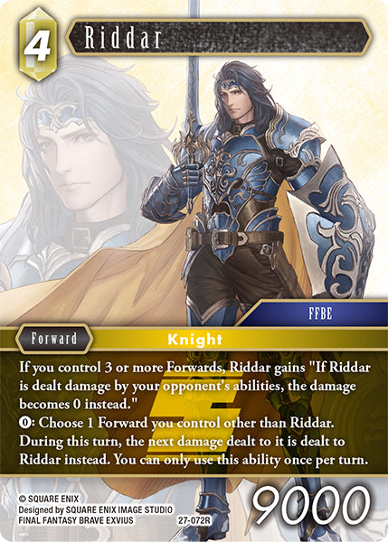 (072) Final Fantasy TCG Journey of Discovery Single: Riddar (27-072)  Rare