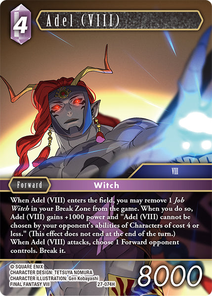 (074) Final Fantasy TCG Journey of Discovery Single: Adel (VIII) (27-074) (V.1)  Hero