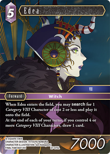 (075) Final Fantasy TCG Journey of Discovery Single: Edea (27-075) (V.1)  Legend