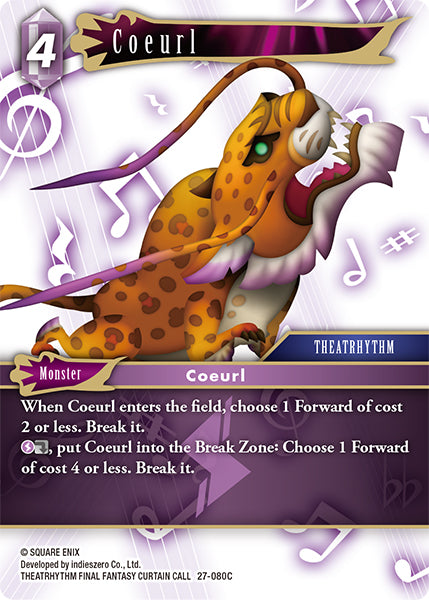 (080) Final Fantasy TCG Journey of Discovery Single: Coeurl (27-080)  Common