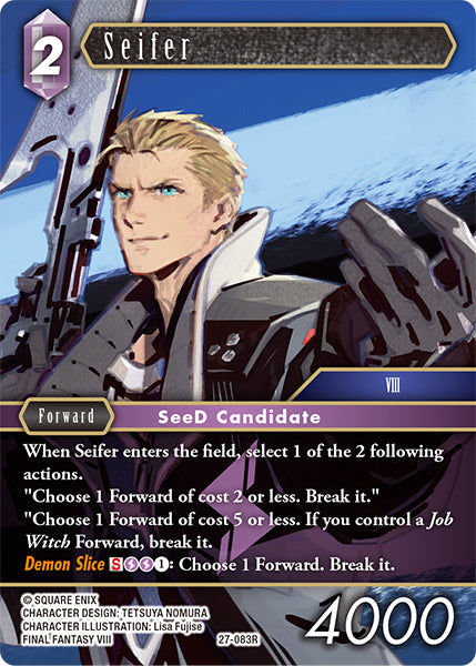 (083) Final Fantasy TCG Journey of Discovery Single: Seifer (27-083) (V.1)  Rare