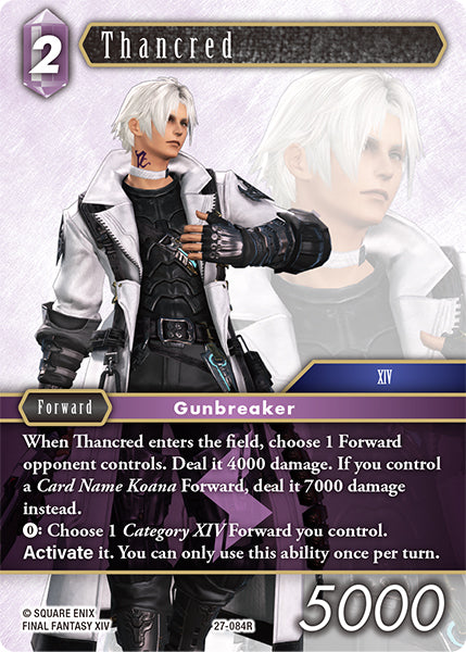 (084) Final Fantasy TCG Journey of Discovery Single: Thancred (27-084)  Rare
