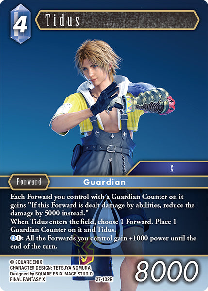 (102) Final Fantasy TCG Journey of Discovery Single: Tidus (27-102)  Rare