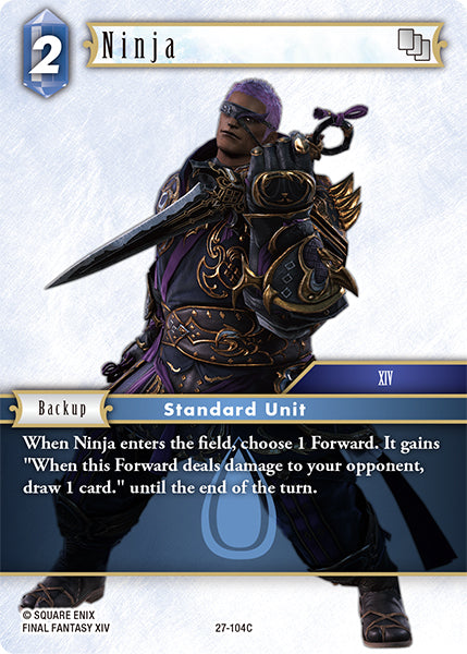 (104) Final Fantasy TCG Journey of Discovery Single: Ninja (27-104)  Common