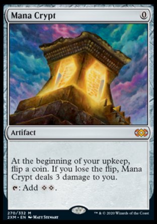 (270/332) Magic The Gathering Double Masters Single: Mana Crypt Holo Mythic