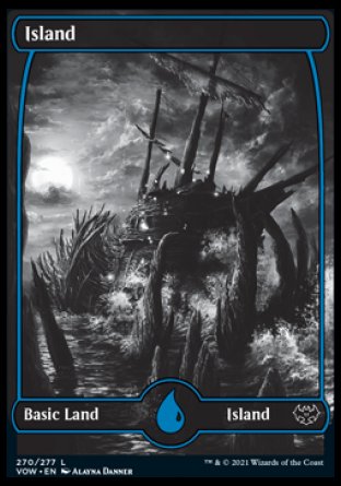 (270) Magic The Gathering Innistrad: Crimson Vow Single: Island (V.1) Holo Land