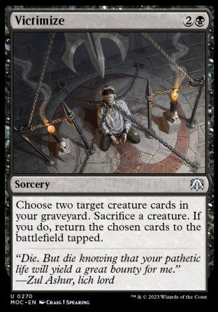 (270) Magic The Gathering Commander: March of the Machine Single: Victimize  Uncommon