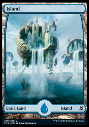 (270/280) Magic The Gathering Zendikar Rising Single: Island (V.2)  Land