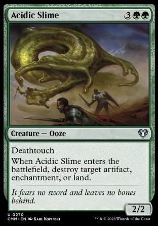 (270) Magic The Gathering Commander Masters Single: Acidic Slime  Uncommon