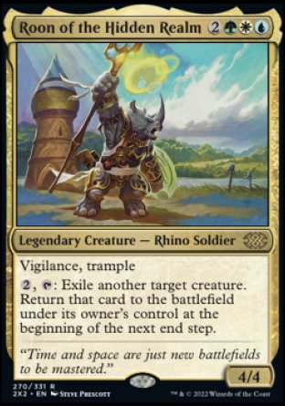 (270) Magic The Gathering Double Masters 2022 Single: Roon of the Hidden Realm Holo Rare