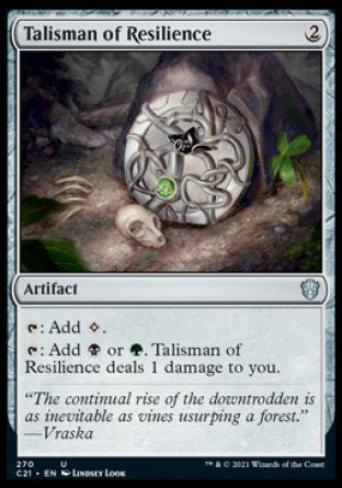 (270) Magic The Gathering Commander: Strixhaven Single: Talisman of Resilience  Uncommon