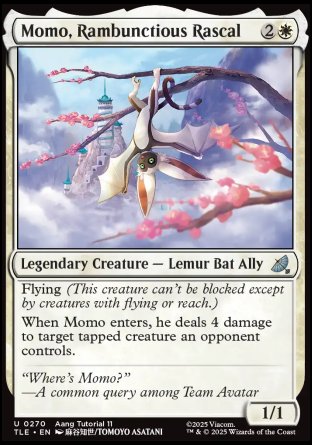 (270) Magic The Gathering Magic: The Gathering | Avatar: The Last Airbender: Eternal Single: Momo, Rambunctious Rascal (V.2)  Uncommon