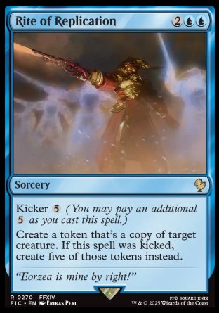 (270) Magic The Gathering Commander: Magic: The Gathering - FINAL FANTASY: Collector's Edition Single: Rite of Replication Holo Rare