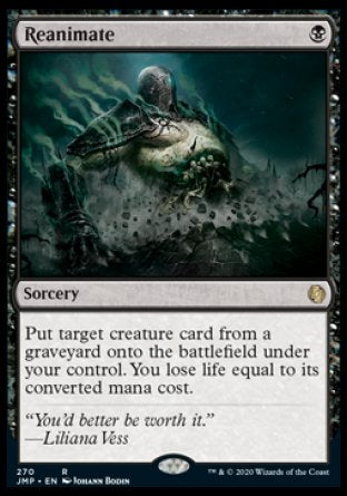 (270) Magic The Gathering Jumpstart Single: Reanimate  Rare