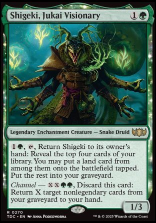 (270) Magic The Gathering Commander: Tarkir: Dragonstorm Single: Shigeki, Jukai Visionary  Rare