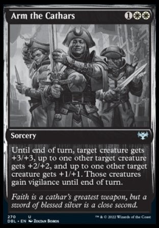 (270) Magic The Gathering Innistrad: Double Feature Single: Arm the Cathars Holo Uncommon