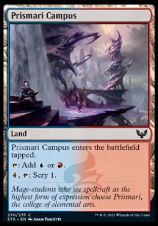 (270) Magic The Gathering Strixhaven: School of Mages Single: Prismari Campus  Common