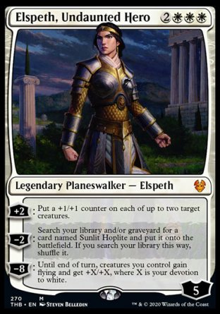 (270) Magic The Gathering Theros Beyond Death: Extras Single: Elspeth, Undaunted Hero Holo Mythic