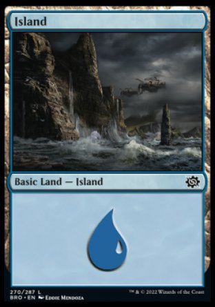 (270) Magic The Gathering The Brothers' War Single: Island (V.3) Holo Land