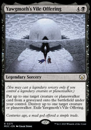(271) Magic The Gathering Commander: March of the Machine Single: Yawgmoth's Vile Offering  Rare