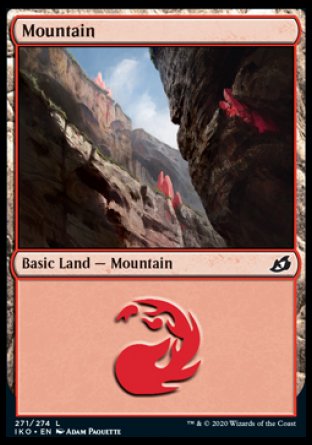 (271/274) Magic The Gathering Ikoria: Lair of Behemoths Single: Mountain (V.3) Holo Land