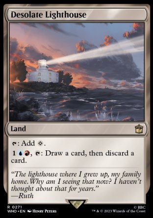 (271) Magic The Gathering Universes Beyond: Doctor Who Single: Desolate Lighthouse Holo Rare