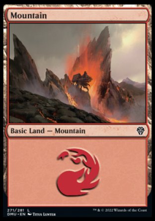 (271) Magic The Gathering Dominaria United Single: Mountain (V.1) Holo Land
