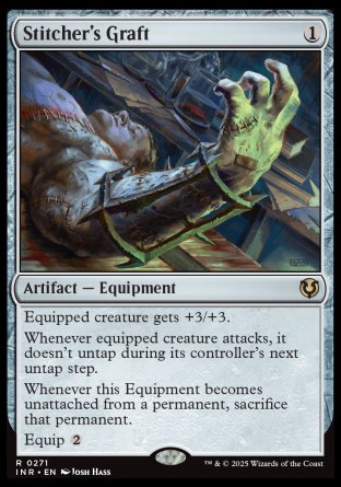 (271) Magic The Gathering Innistrad Remastered Single: Stitcher's Graft  Rare
