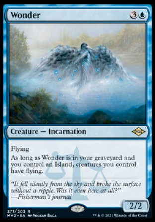 (271) Magic The Gathering Modern Horizons 2 Single: Wonder (V.2)  Rare
