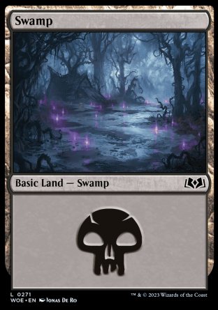 (271) Magic The Gathering Wilds of Eldraine Single: Swamp (V.2) Holo Land