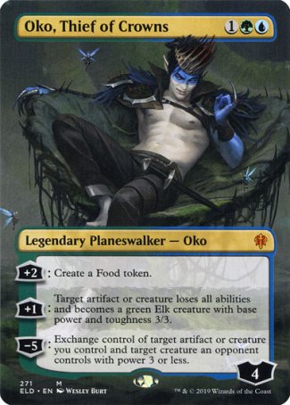 (271) Magic The Gathering Throne of Eldraine: Extras Single: Oko, Thief of Crowns Holo Mythic